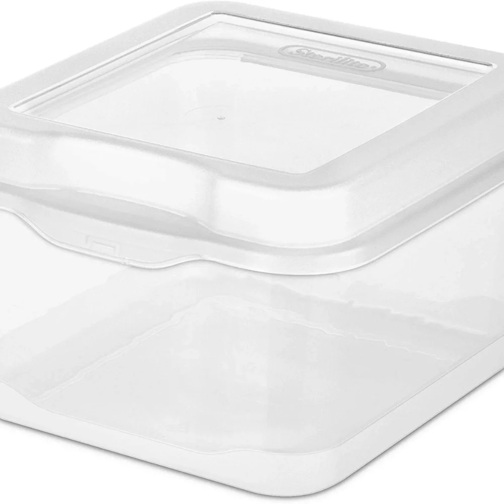 6 Sterilite Flip Top Storage Tubs Boxes